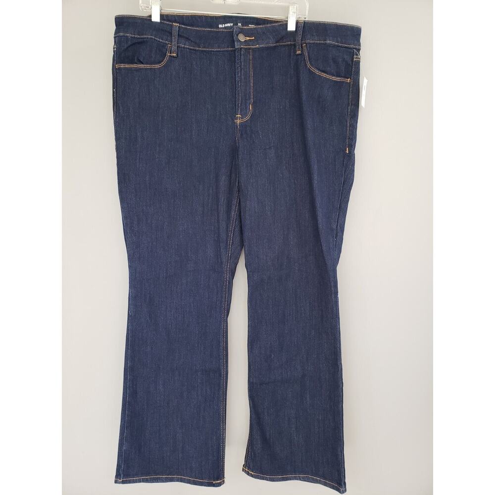 NEW SIZE 20 SHORT Mid-Rise Wow Boot-Cut Jeans Plus Petite‎ DARK WASH - 734892